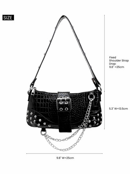 Y2K CHAIN PURSE - BLACK